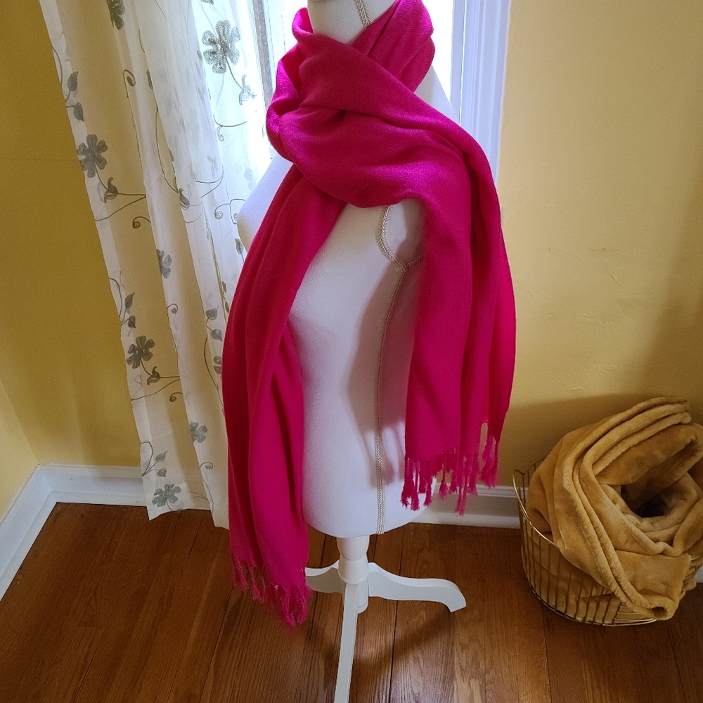Pashmire Hot Pink Pashmina Scarf
